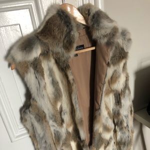 Adrienne Landau Rabbit Fur Vest
